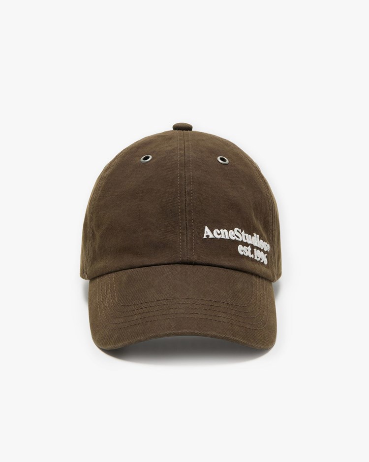 Acne Studios Embroidered Side Logo Cap Brown