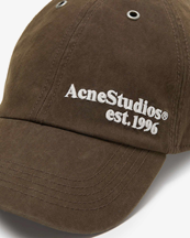 Acne Studios Embroidered Side Logo Cap Brown