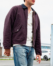 Nudie Jeans Blake Zip Jacket Duck Canvas Dark Brown
