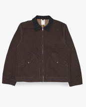 Nudie Jeans Blake Zip Jacket Duck Canvas Dark Brown