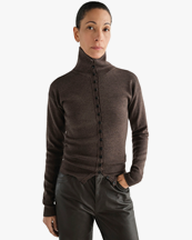 LEMAIRE Buttoned Top Ecorce Melange