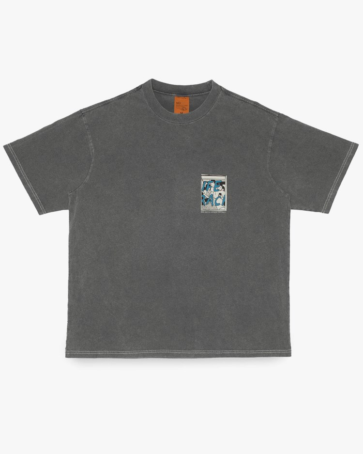 Nudie Jeans Koffe T-Shirt Lifetracks Iii Antracite
