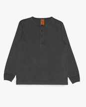 Nudie Jeans Ls Henley Washed Antracite