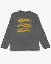 Nudie Jeans Rudi Ls T-Shirt Lifetracks Ii Antracite
