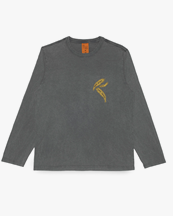 Nudie Jeans Rudi Ls T-Shirt Lifetracks Ii Antracite