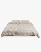 Tekla Percale Duvet Cover Clay Stripes
