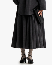 By Malene Birger Eden Skirt Dark Grey Melange