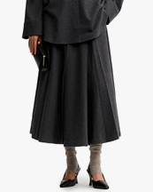 By Malene Birger Eden Skirt Dark Grey Melange