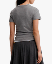 By Malene Birger Alicia Flat T-Shirt Grey Melange
