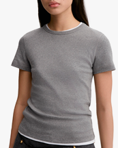 By Malene Birger Alicia Flat T-Shirt Grey Melange