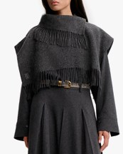 By Malene Birger Turtla Scarf Dark Grey Melange