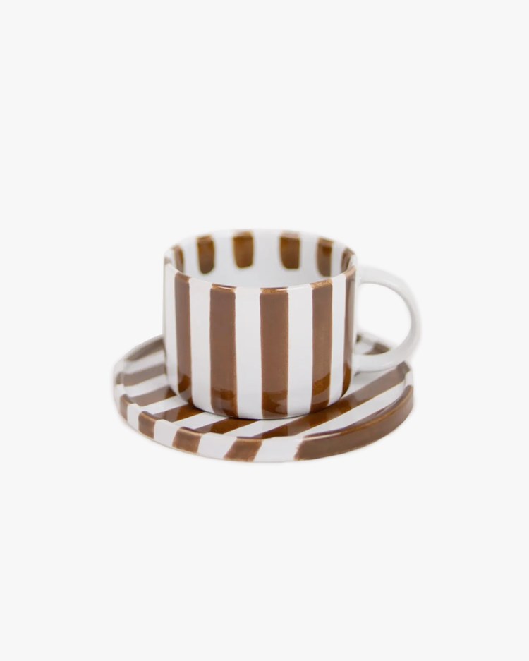 Olsson & Jensen Monica Cup & Saucer Brown