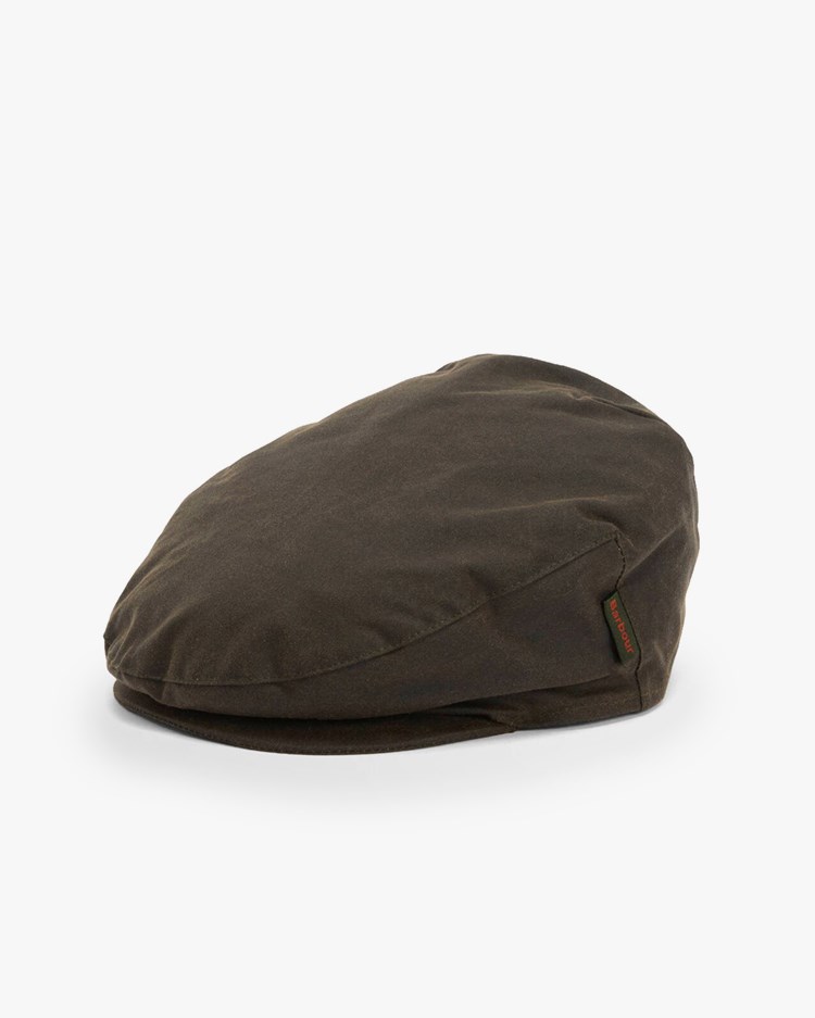 Barbour Cheviot Wax Flat Cap Olive