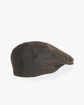 Barbour Cheviot Wax Flat Cap Olive