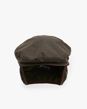 Barbour Cheviot Wax Flat Cap Olive