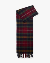 Barbour Wool Cashmere Scarf Winterberry Tartan