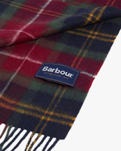 Barbour Wool Cashmere Scarf Winterberry Tartan