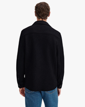 Filippa K Boiled Wool Overshirt Black