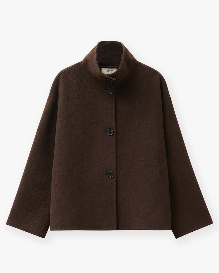 A Part of the art Edge Wool Jacket Dark Brown