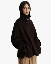 A Part of the art Edge Wool Jacket Dark Brown