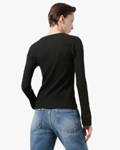 Our Legacy Gentle Henley Longsleeve Charred Shade Ripple Rib