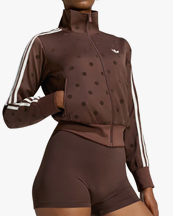Adidas Originals Satin Polka Dot Track Jacket Auburn
