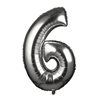 Foil balloon Silver Numbers 100 cm