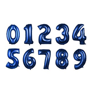 Foil balloon Blue Numbers 100 cm