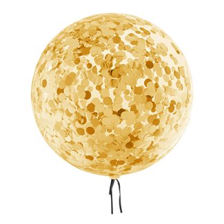 Ballong med guldkonfetti