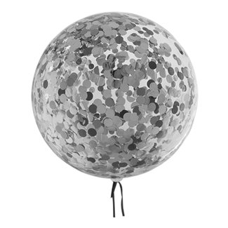 Ballong med silverkonfetti
