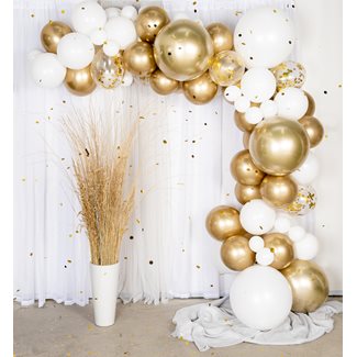 Balloon arch kit gold/chrome