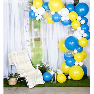 Balloon arch kit blue/yellow