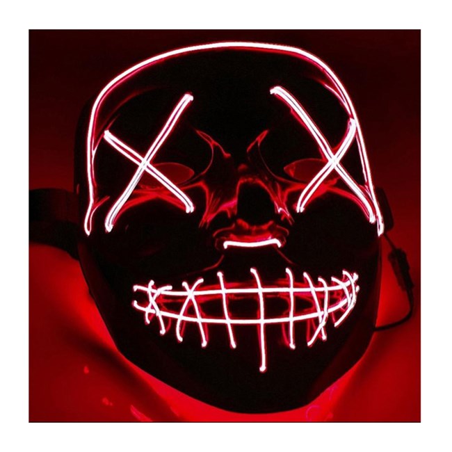 El Wire Purge Led mask Röd