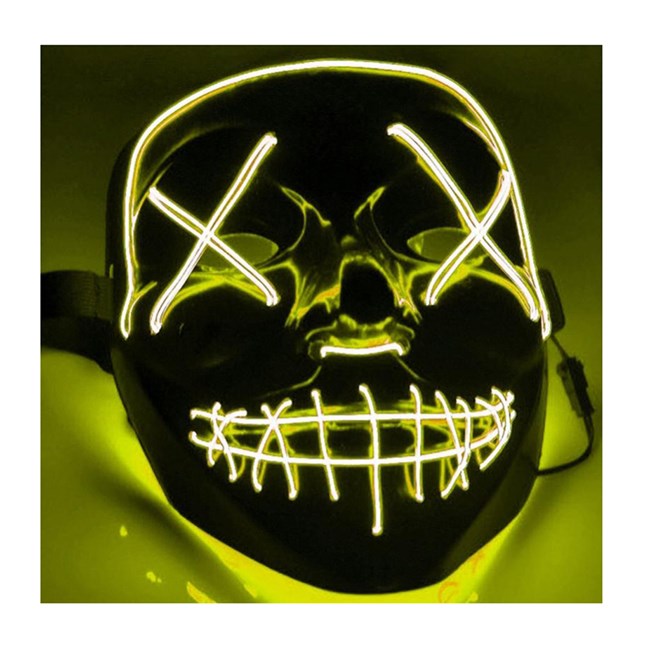 El Wire Purge Yellow Led mask