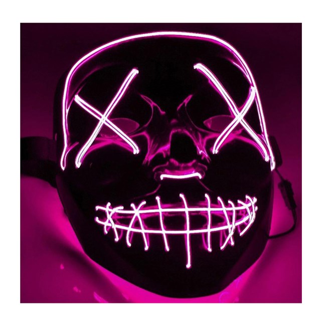 El Wire Purge Pink Led mask
