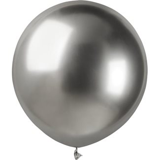 Big silver chrome balloons