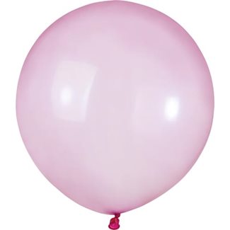 Crystal rosa stora runda ballonger