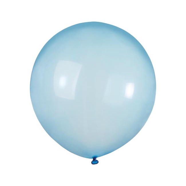 Crystal blå stora runda ballonger