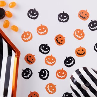 Pumpkin confetti decoration