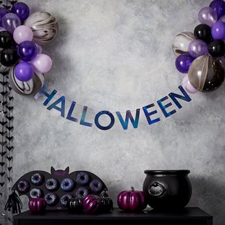 Halloween bunting and balloons decoration