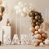 Balloon Arch - Taupe, Brown and peach