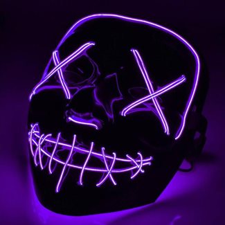El Wire Purge Purple Led mask