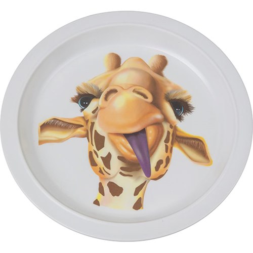 Plate, corn starch, giraffe