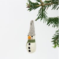 Christmas decorations, Christmas pendant Snowman felt