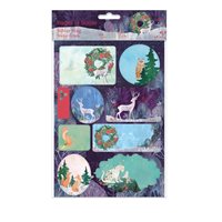 Silver Stag Sticker Labels Sheet