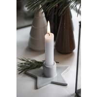 Candle holder star white