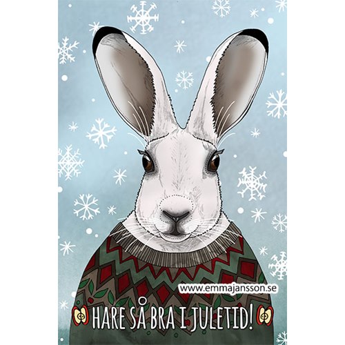 Christmas card Hare so good.. postcard