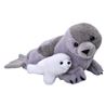 Soft animals Gray seal with baby