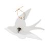 Flying swallows wall decoration white