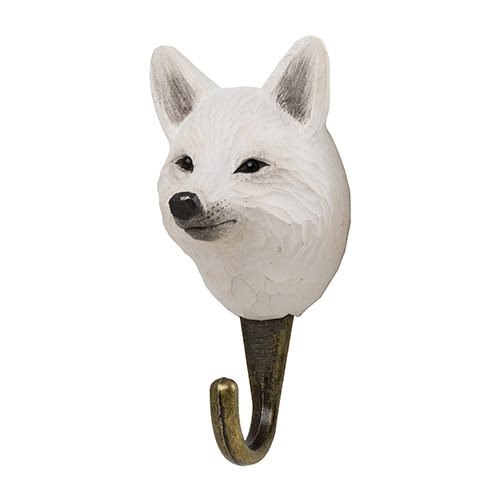 Hook hand-carved Arctic Fox - Naturbutiken